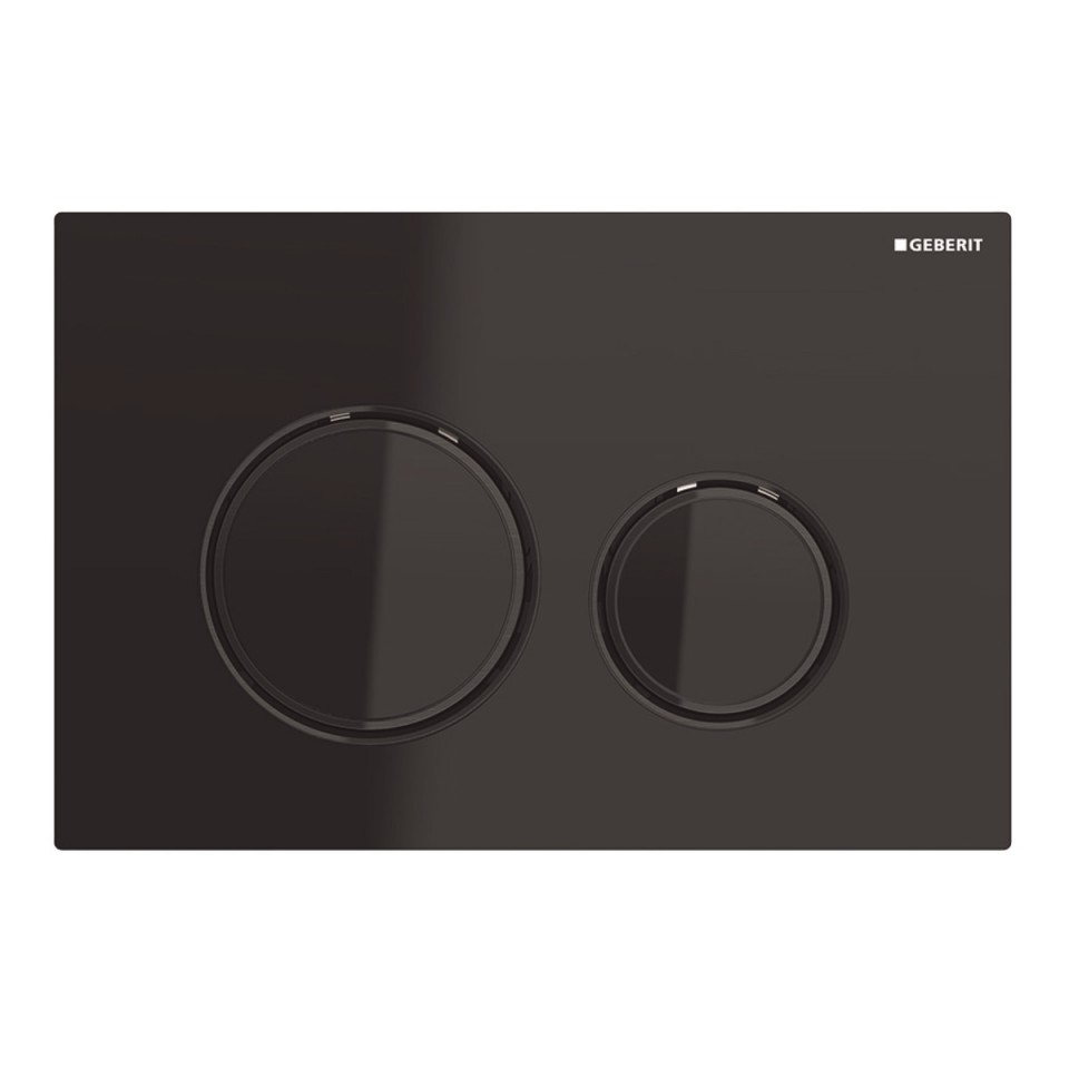 Sigma 21 bedieningspaneel duospoeling Zwart met diverse kleuren ringen
