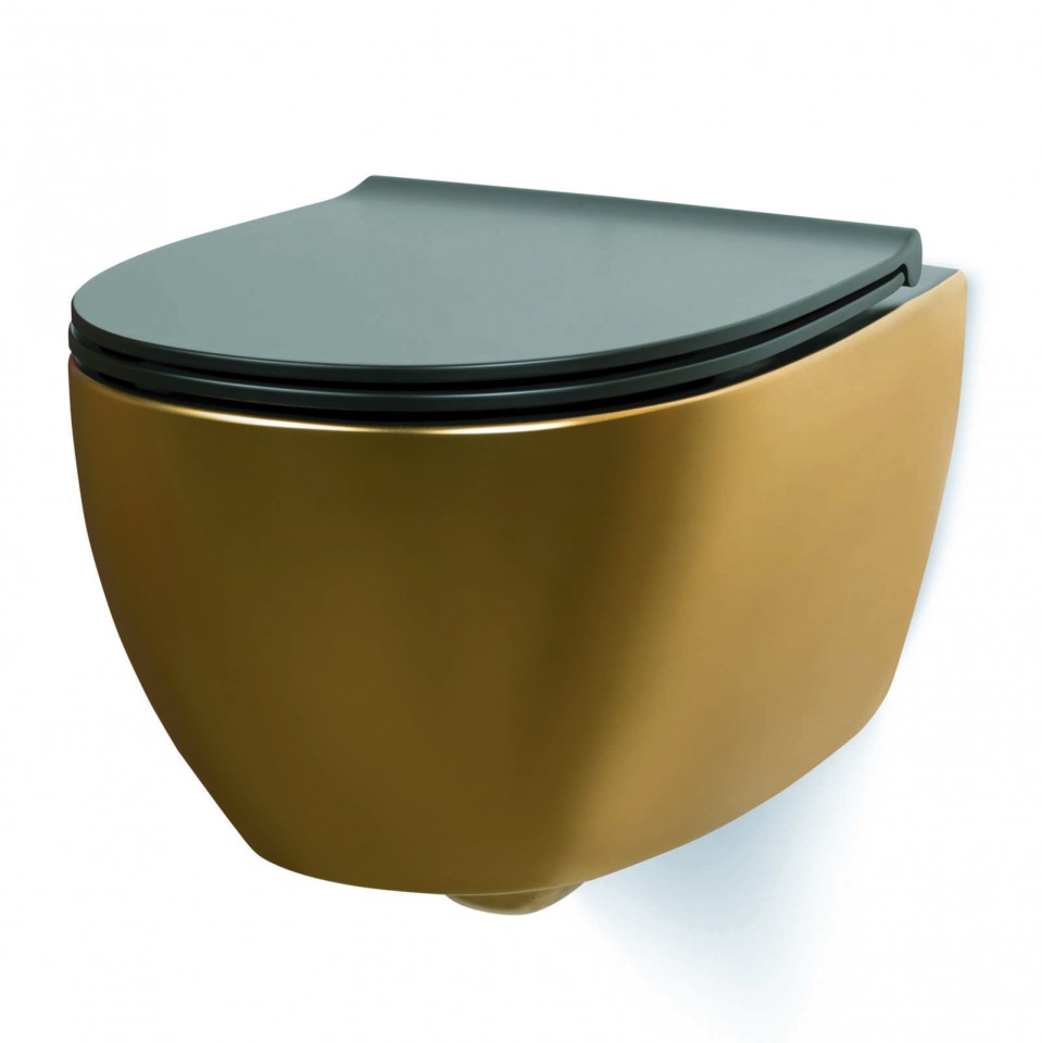 Luca Sanitair Globo Specials zwevend wandtoilet rimless 54x36cm incl. softclose toiletzitting