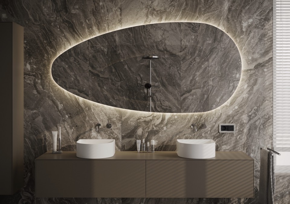 Badkamerspiegel Martens Design Joling met verlichting en verwarming 120x60cm