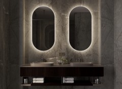 Badkamerspiegel Martens Design Ovaal met verlichting en verwarming