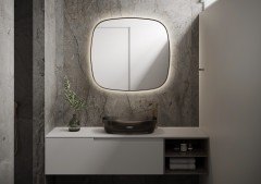 Badkamerspiegel Martens Design Peru Ø80cm met verlichting en verwarming