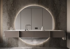 Badkamerspiegel Martens Design Horizon met verlichting diverse maten (maatwerk)