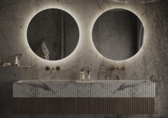 Badkamerspiegel rond Martens Design Rotondo met verlichting en verwarming Ø100cm
